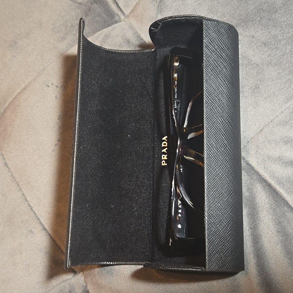 Prada Tortoise Rectangular Eyeglasses With Case - image 5